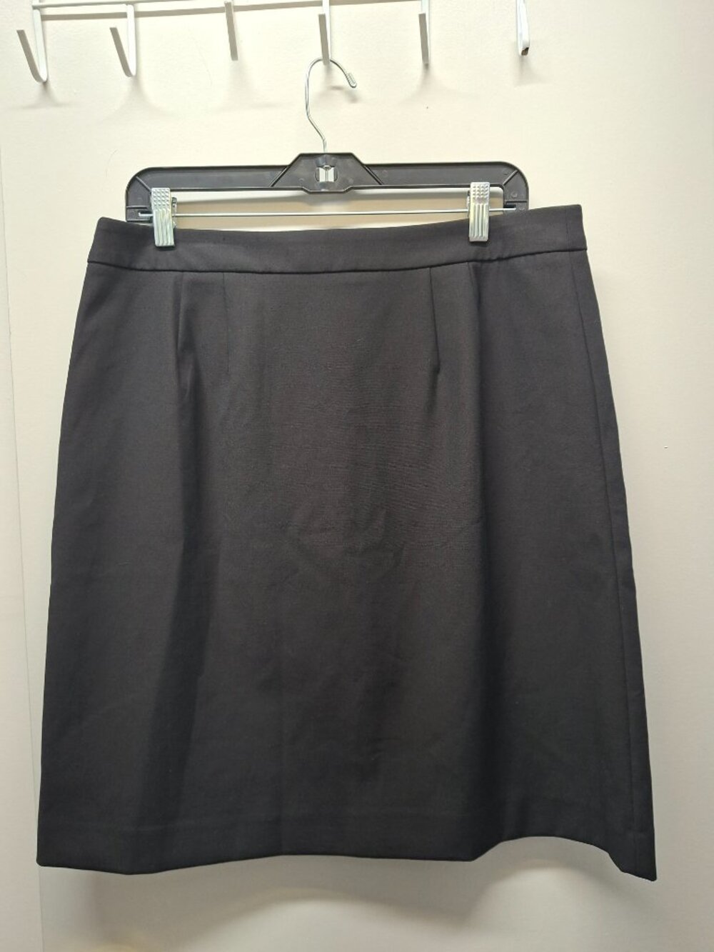 Talbots Short Black A-Line Skirt with Silver buttons - Picture 4 of 5